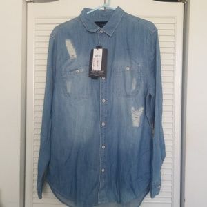 Distress Denim shirit